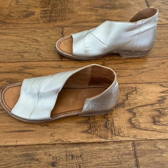 free people Mont Blanc Silver Cutout Sandals, Size EU 36/US 6 - Picture 6 of 11